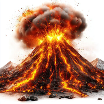 火山爆發(fā)壯麗景觀圖