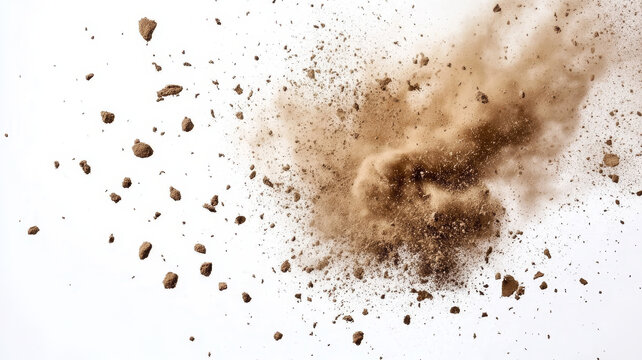 棕色土壤爆炸抽象背景圖