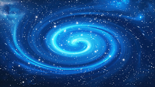 藍(lán)色旋渦星空星系