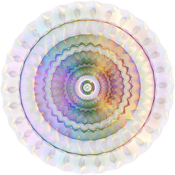 圓形彩色矢量團花
