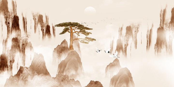 復(fù)古山水