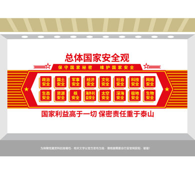 總體國家安全觀黨建文化墻