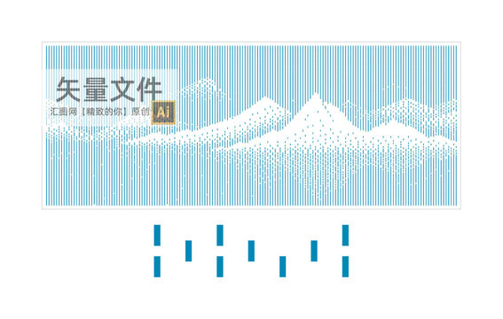 山長短線矢量圖
