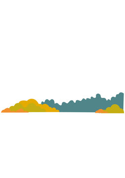 簡(jiǎn)約風(fēng)河畔樹(shù)林景觀插畫(huà)