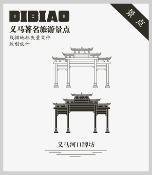 義馬河口牌坊