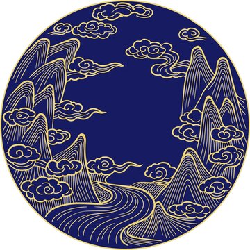 山水插畫