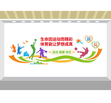 全民健身體育文化墻