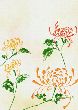 干墨菊花