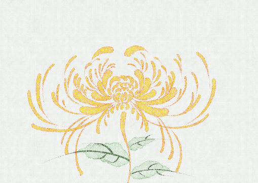 菊花金箔質(zhì)感