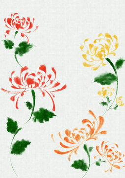 水墨菊花