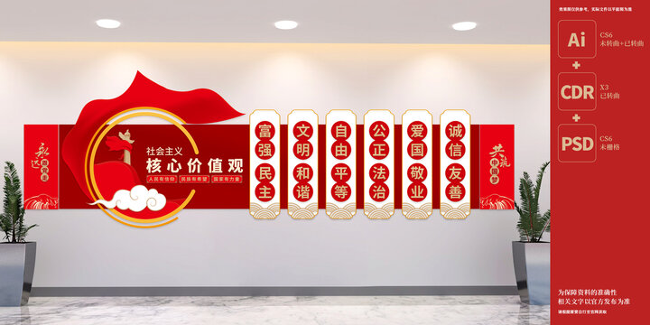 社會(huì)主義核心價(jià)值觀文化墻