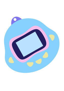 卡通風(fēng)格的手機插畫
