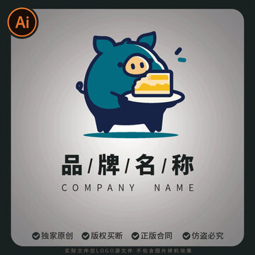 小豬LOGO盲盒圖形圖片蛋糕甜品糕點(diǎn)標(biāo)志