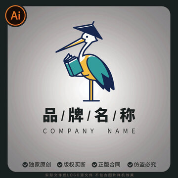 丹頂鶴興趣班學(xué)習(xí)LOGO標(biāo)志教育輔導(dǎo)班