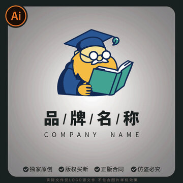 讀書教育網(wǎng)課輔導(dǎo)班興趣班LOGO標(biāo)志設(shè)計(jì)
