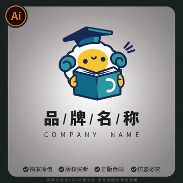 小羊讀書興趣班LOGO標志教育網(wǎng)課輔導班