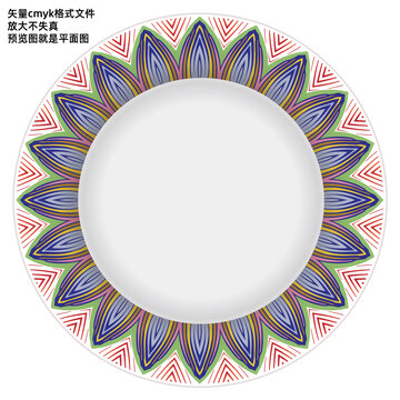 矢量餐具花面