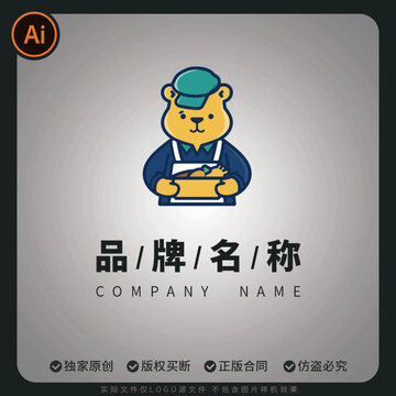 可愛(ài)小熊廚師品牌標(biāo)志