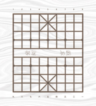 傳統(tǒng)中國象棋棋盤圖案