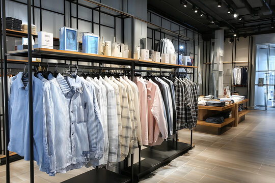 現(xiàn)代男士服裝店展示