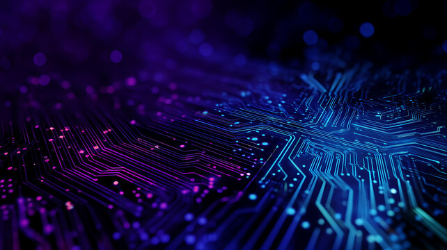 抽象電路板科技圖