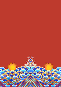 中國傳統(tǒng)紋樣歲歲平安紋豎版