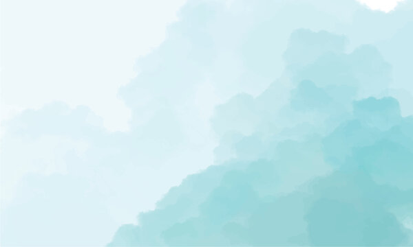 清新淡藍(lán)色水彩背景素材