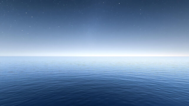 寧靜的夜間大海景觀