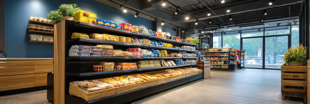 現(xiàn)代化食品雜貨店內(nèi)部設(shè)計(jì)