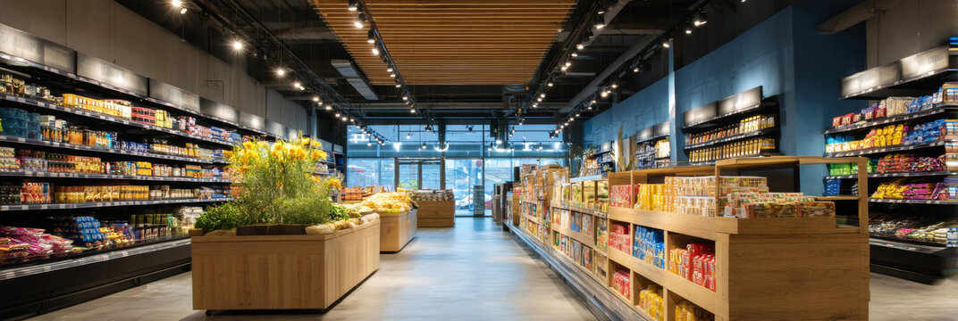 現(xiàn)代化食品雜貨店內(nèi)部設(shè)計(jì)