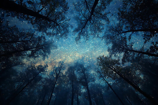 星空下的夢(mèng)幻森林