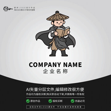 俠客行英雄劍客斗笠英雄書(shū)店看書(shū)LOGO