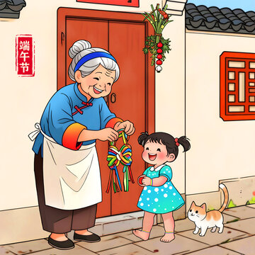 端午節(jié)拴五色線