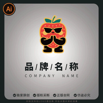 個(gè)性卡通蘋果擬人吉祥物衍生物祈禱標(biāo)志