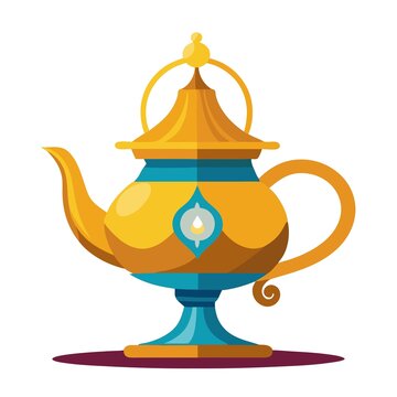 金色奇幻風(fēng)格魔法茶壺