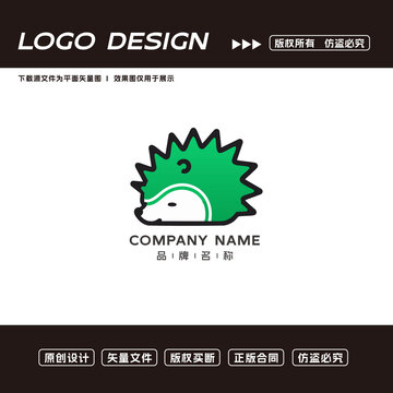 卡通刺猬logo標(biāo)志