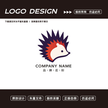 卡通刺猬logo標志