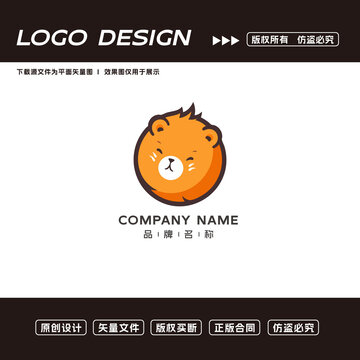 卡通獅子logo標(biāo)志