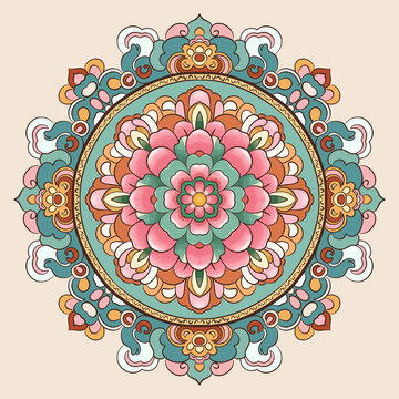 寶相花花紋元素