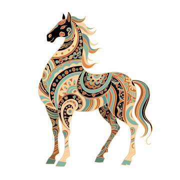 生肖馬插畫元素