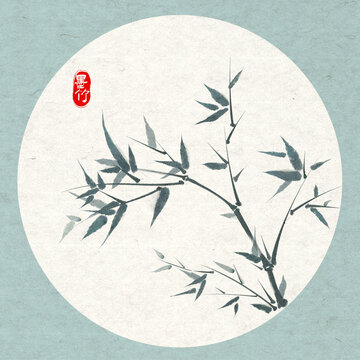 國(guó)畫墨竹