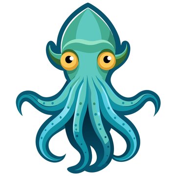 可愛卡通章魚形象設計