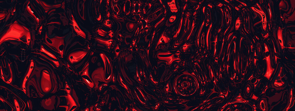 紅黑流體畫