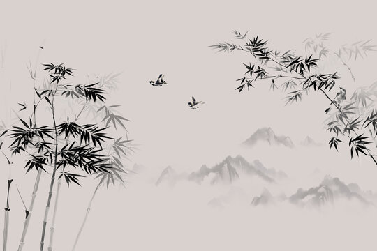竹子裝飾畫