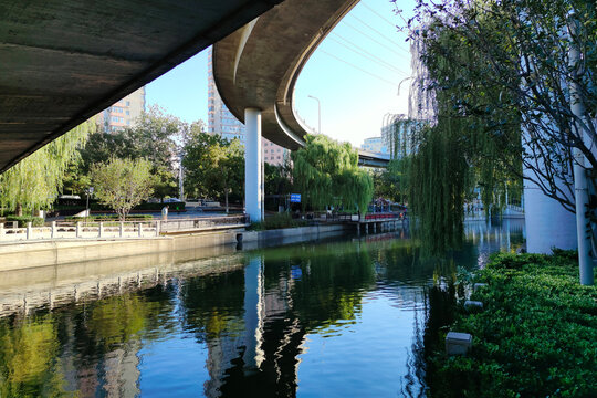 北京北護城河壩河橋