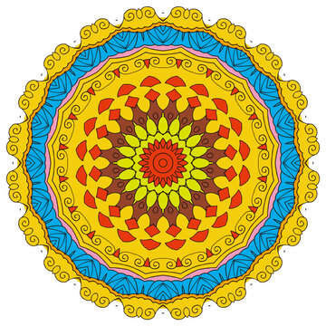 民族風(fēng)幾何花卉印花圖案