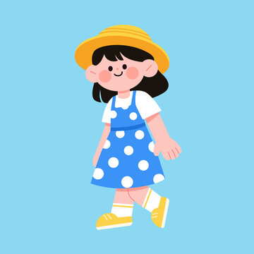 一個(gè)戴帽子的小女孩