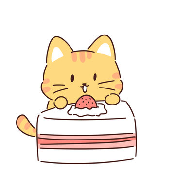 卡通蛋糕小貓