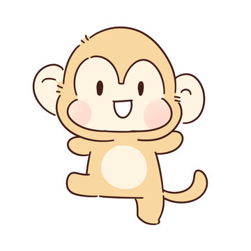 卡通可愛申猴
