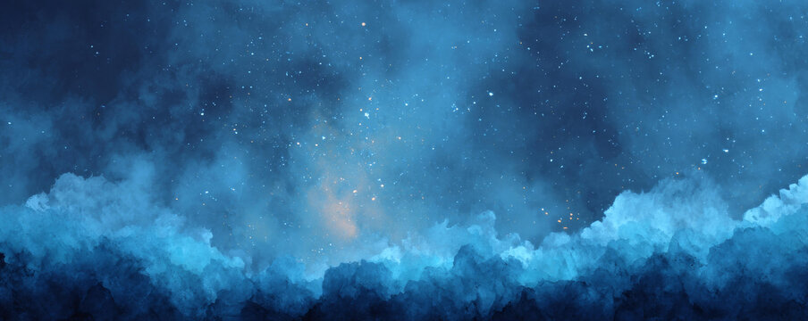 夢(mèng)幻星空與抽象云彩
